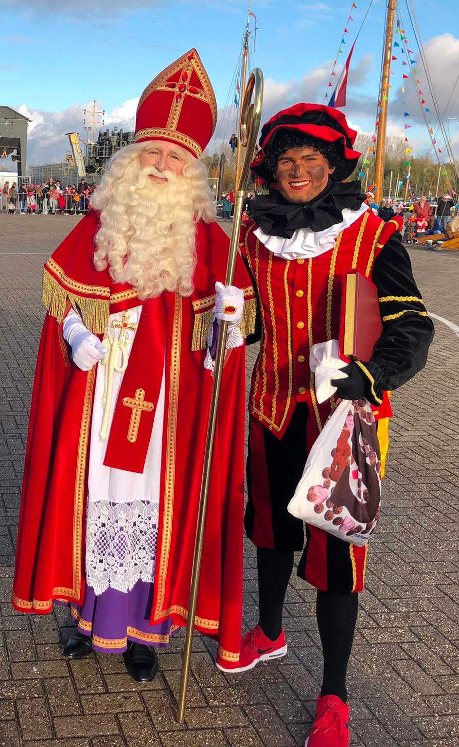 Sint en piet op de kade